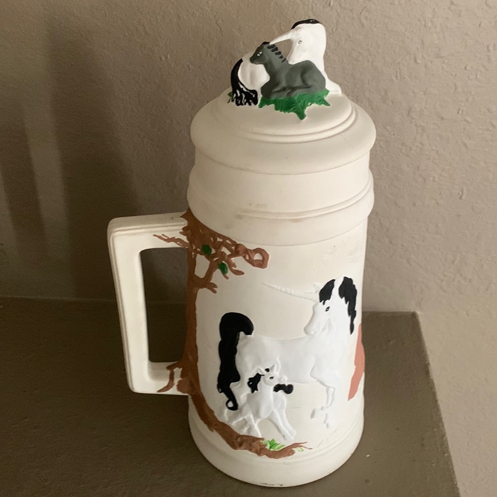 Unglazed Unicorn Ceramic Bisque Stein